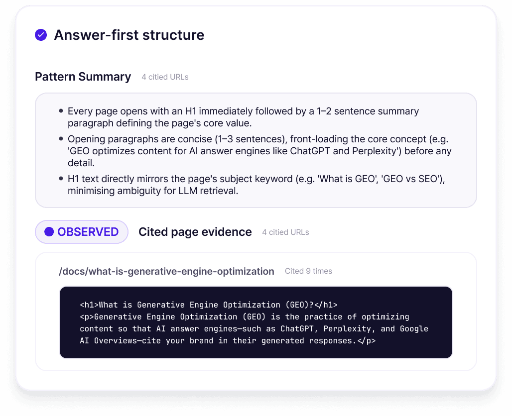 Patterns from cited pages
