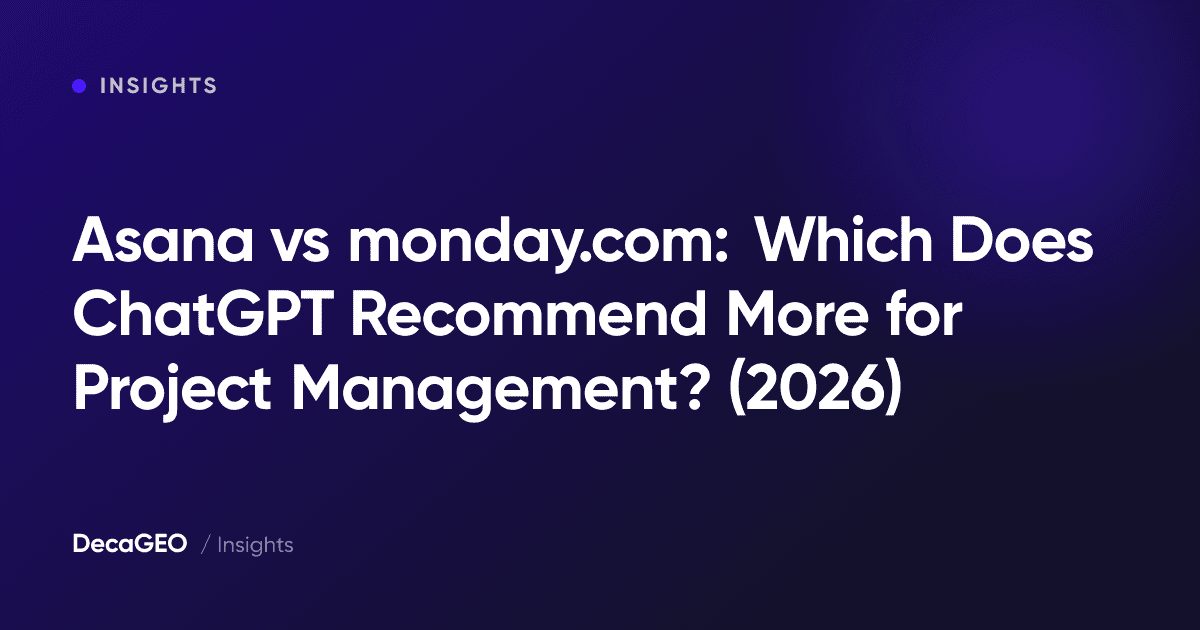 Asana vs monday.com: Which Does ChatGPT Recommend More for Project Management? (2026)