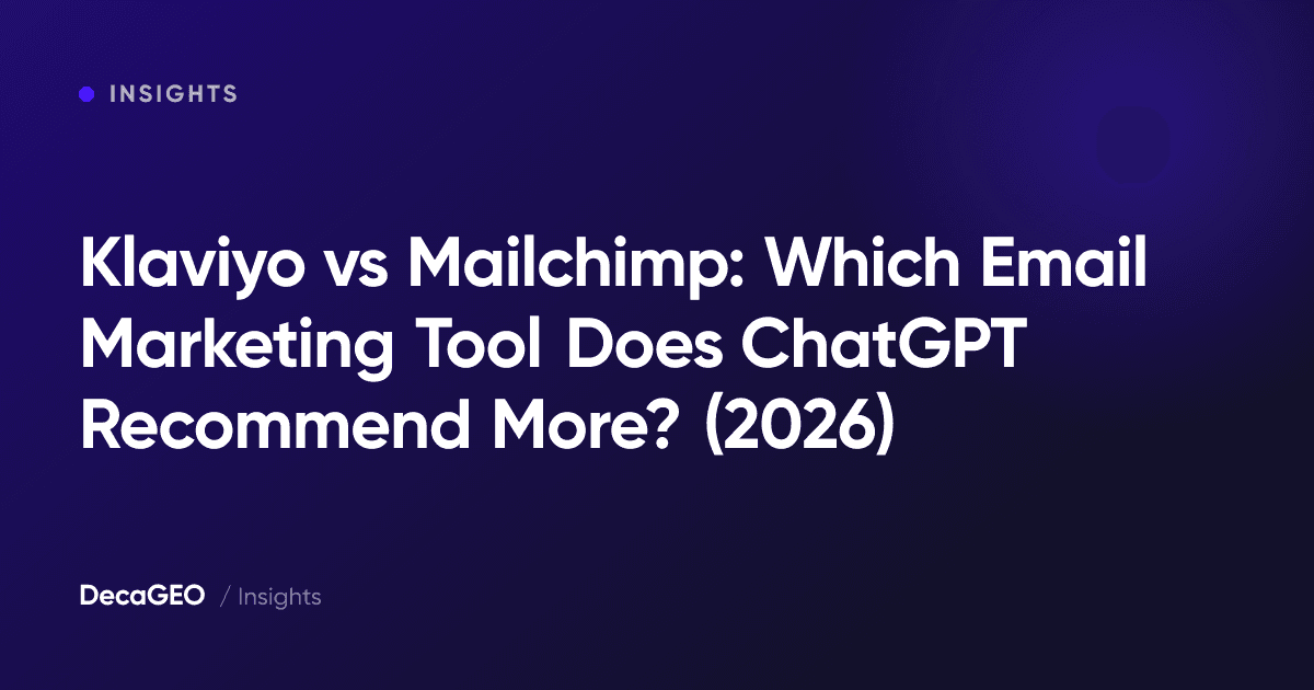 Klaviyo vs Mailchimp: Which Email Marketing Tool Does ChatGPT Recommend More? (2026)