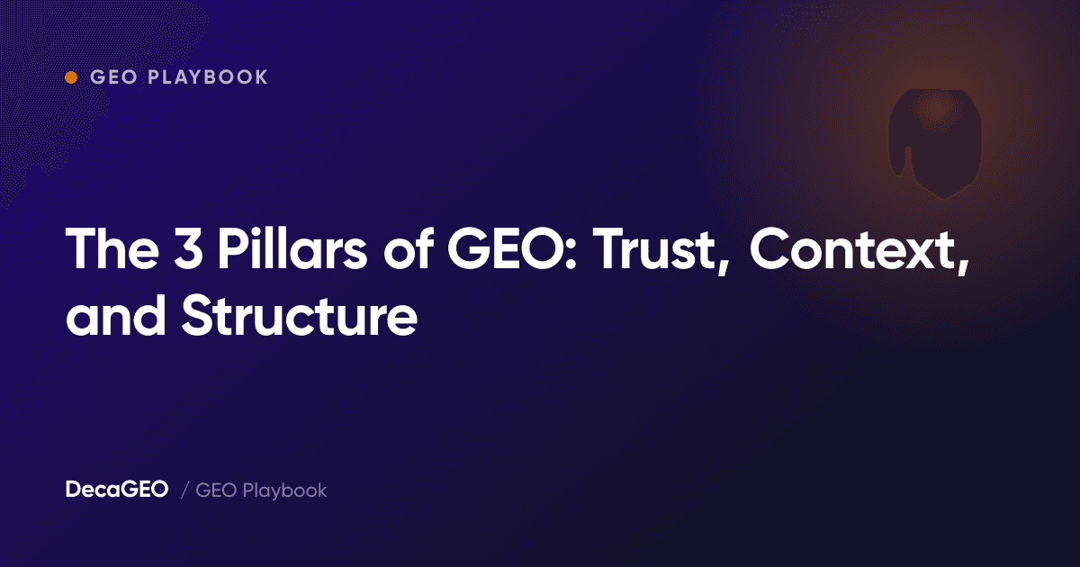 The 3 Pillars of GEO: Trust, Context, and Structure