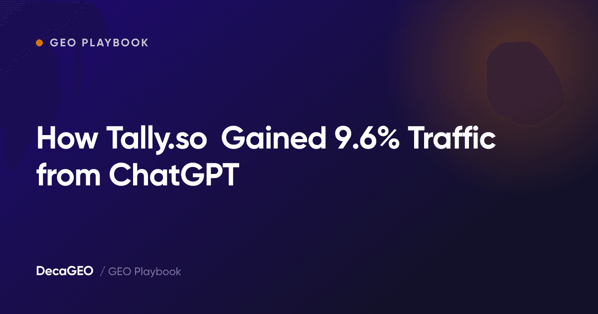 How Tally.so Gained 9.6% Traffic from ChatGPT